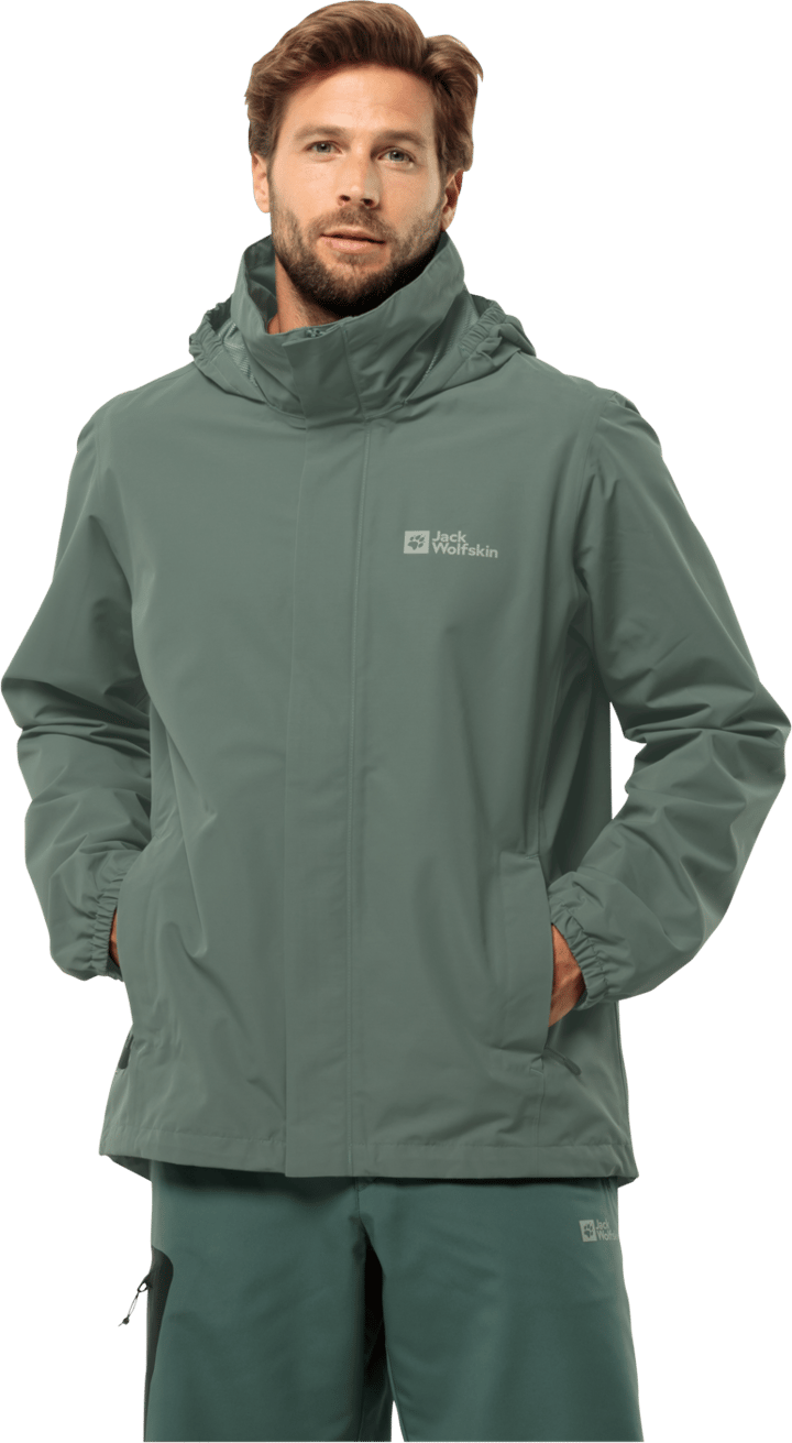 Jack Wolfskin Men's Stormy Point 2-Layer Jacket Hedge Green Jack Wolfskin