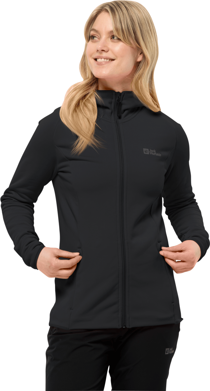 Jack Wolfskin Women's Baiselberg Hooded Full Zip Black Jack Wolfskin