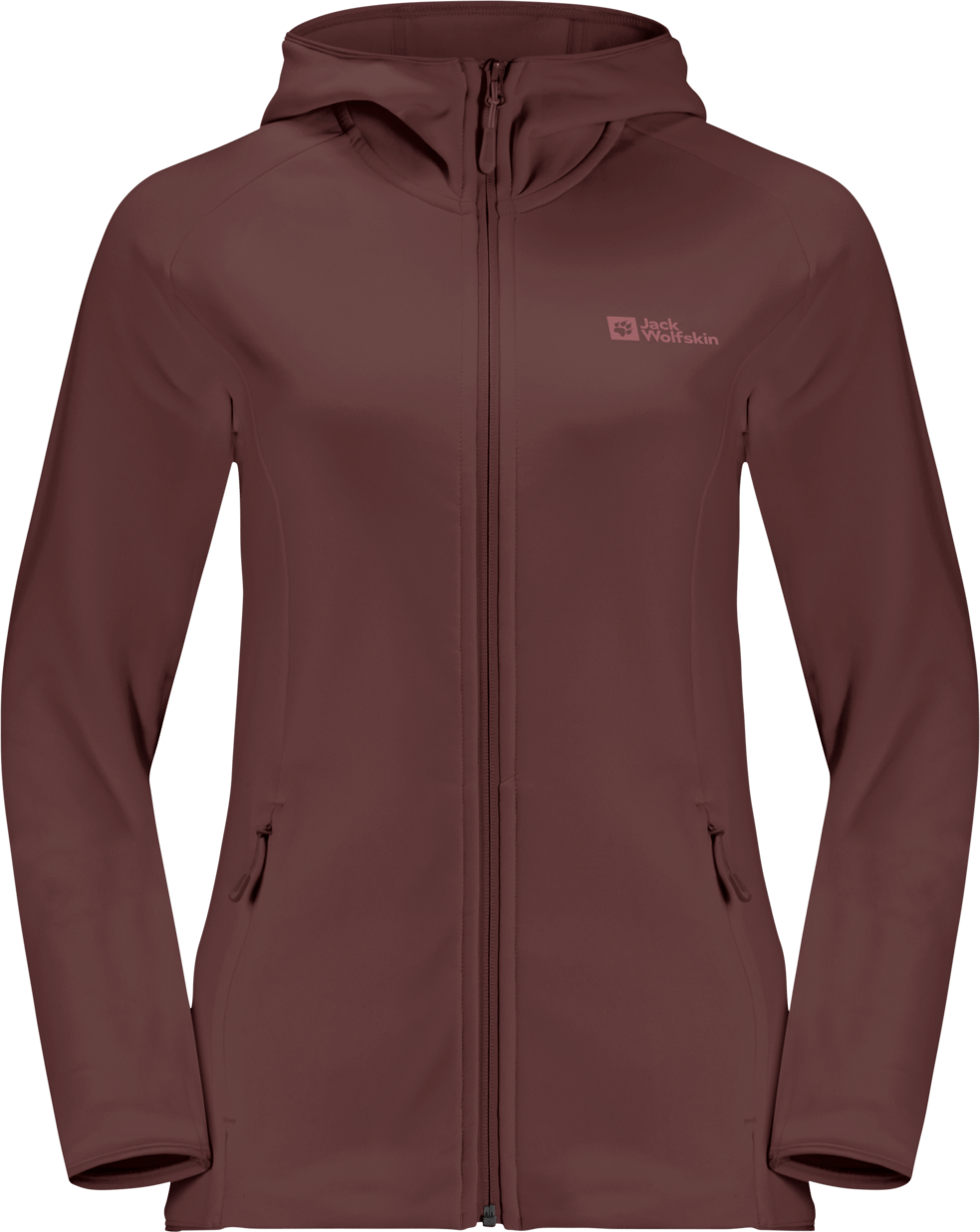 Jack Wolfskin Women's Baiselberg Hooded Full Zip Dark Maroon