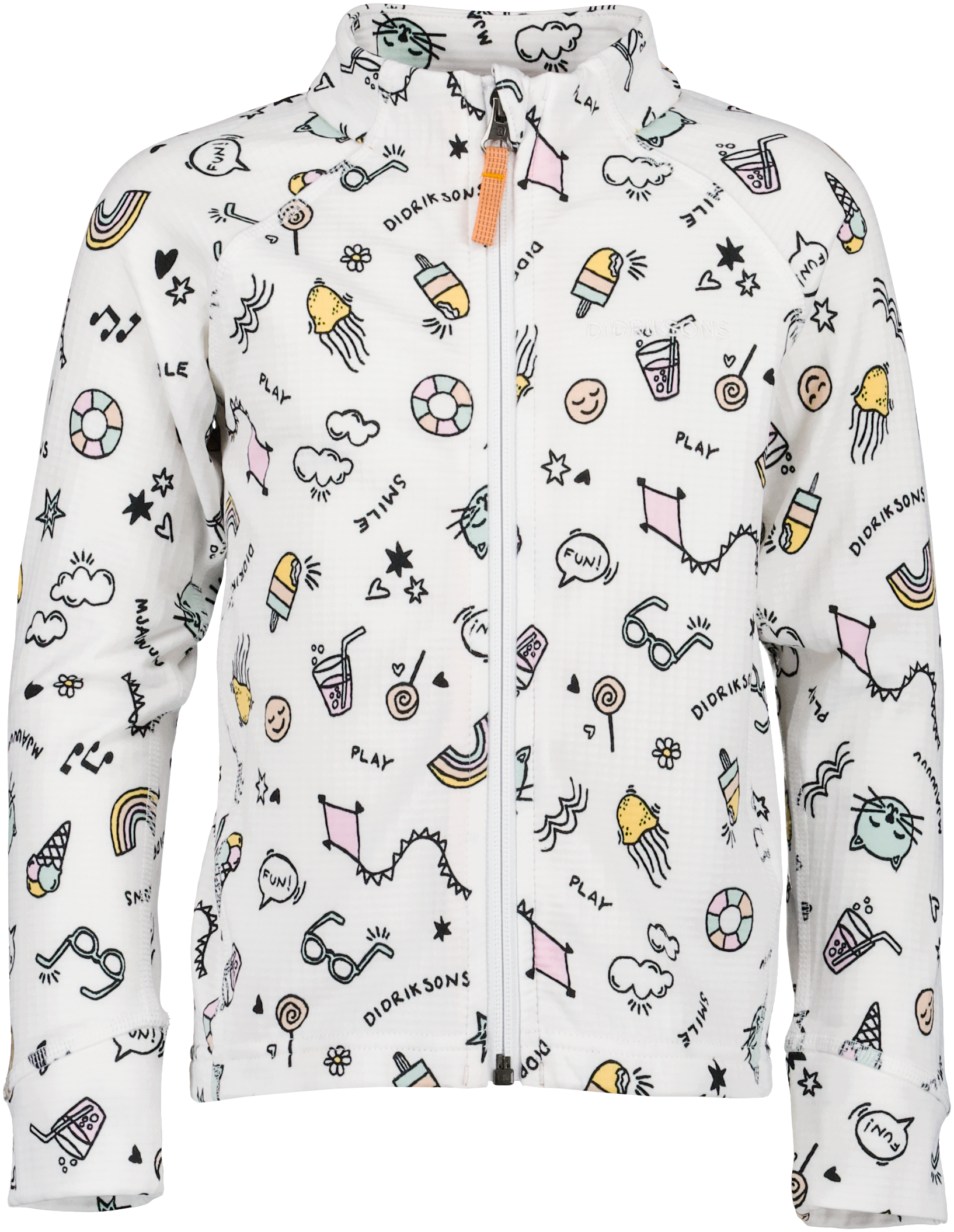 Didriksons Kids’ Jadis Printed Full Zip Doodle Multi