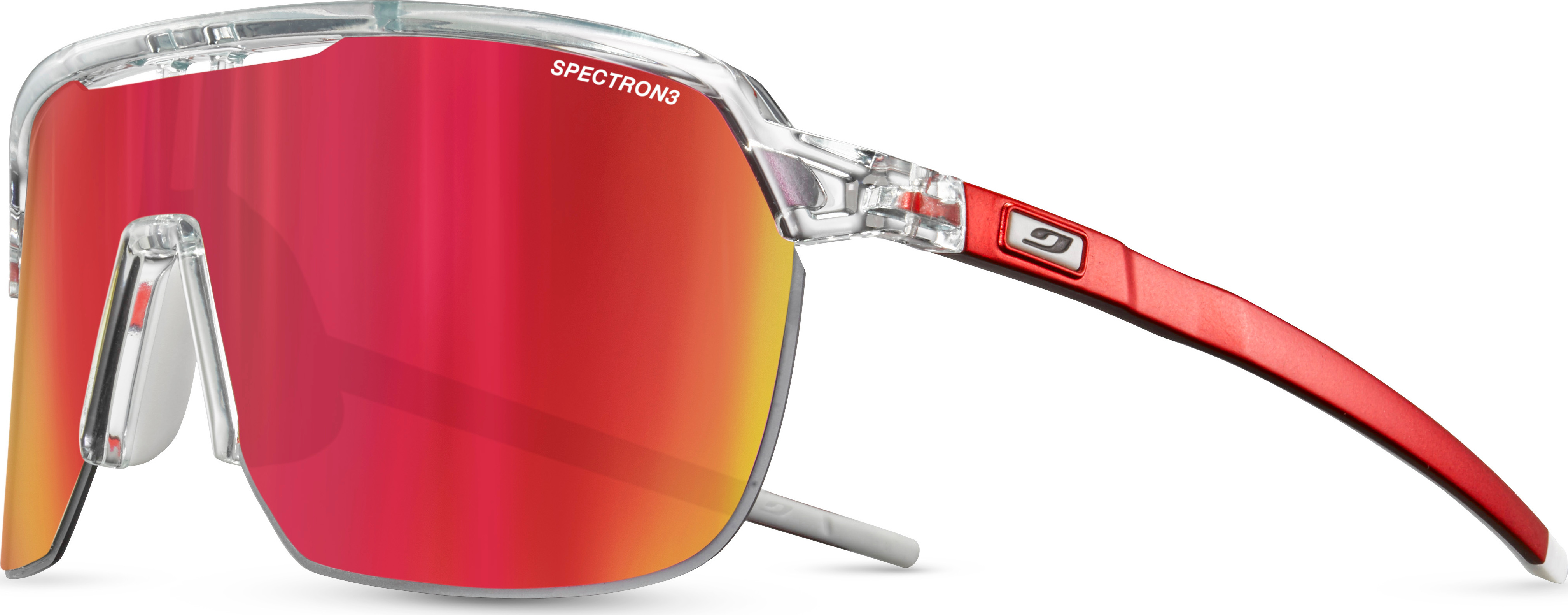 Julbo Frequency Spectron 3 Shiny Translucent Crystal/Red