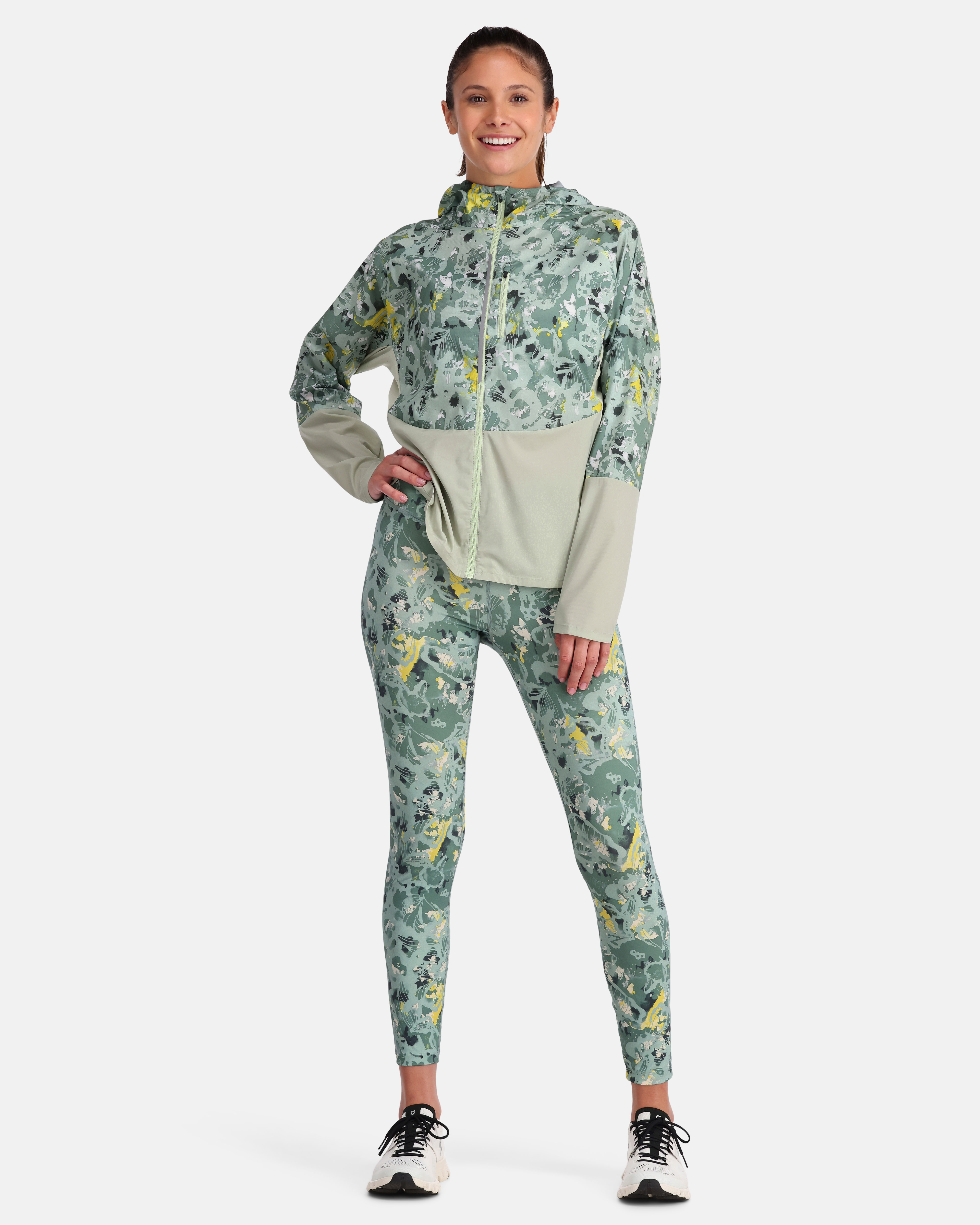 Floral discount running jacket