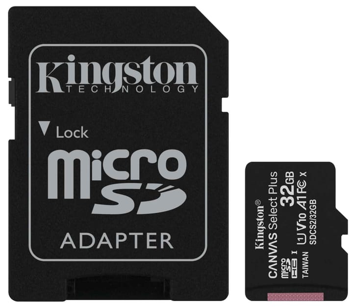 Kingston Kingston Canvas Select Plus Microsd 32gb Minnekort Med Sd Adapter Kingston