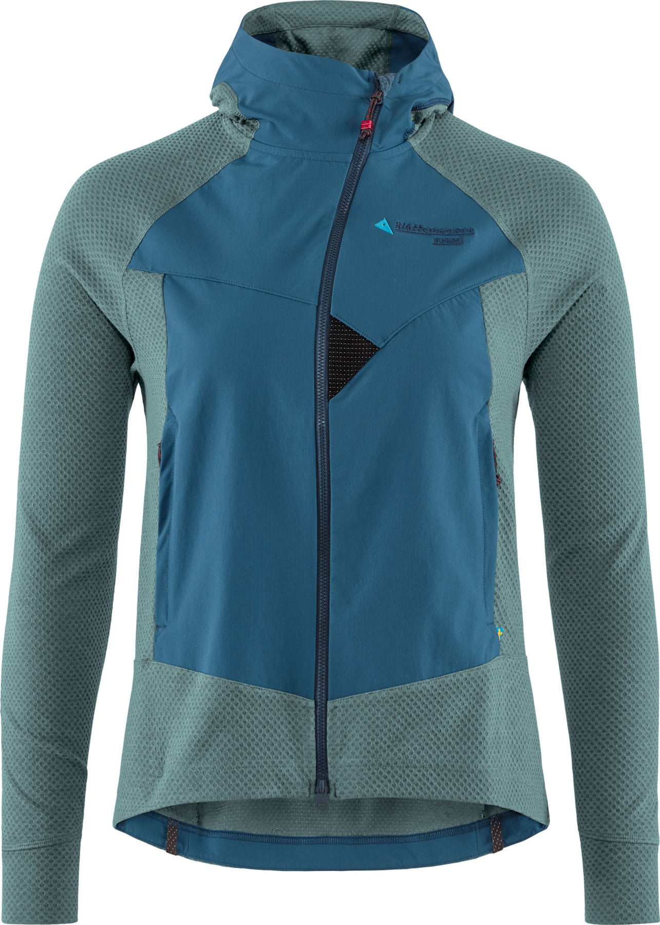 Klättermusen Women’s Hugin Zip Hoodie Frost Green/Monkshood Blue