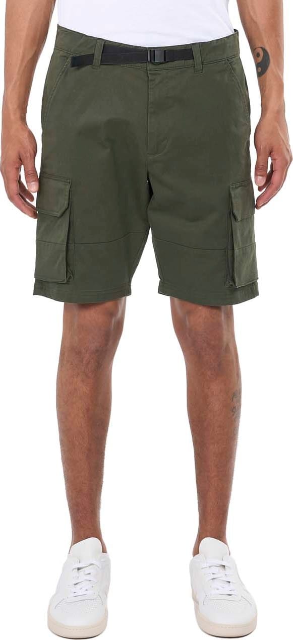 Knowledge Cotton Apparel Men's Cargo Stretched Twill Shorts  Forrest Night Knowledge Cotton Apparel