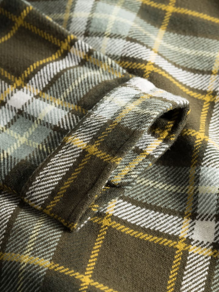 Knowledge Cotton Apparel Men's Big Checked Heavy Flannel Overshirt  Green Check Knowledge Cotton Apparel