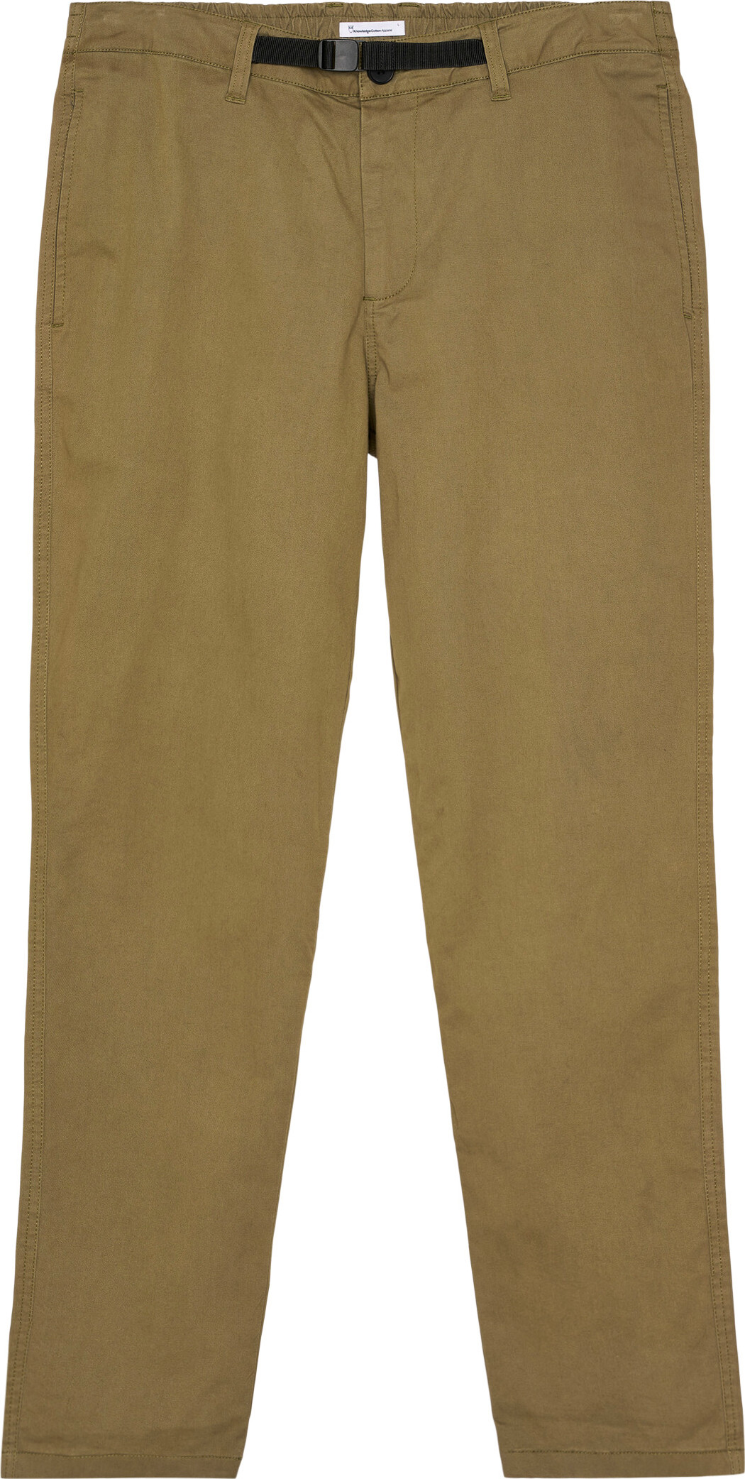 Men’s Regular Twill Pant Belt Details Burned Olive