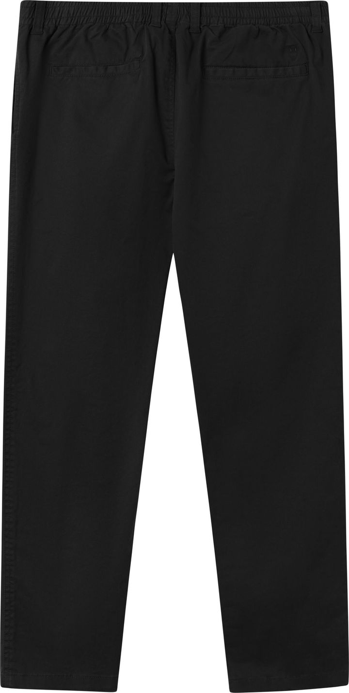 Knowledge Cotton Apparel Men's Regular Twill Pant Belt Details Black Jet Knowledge Cotton Apparel