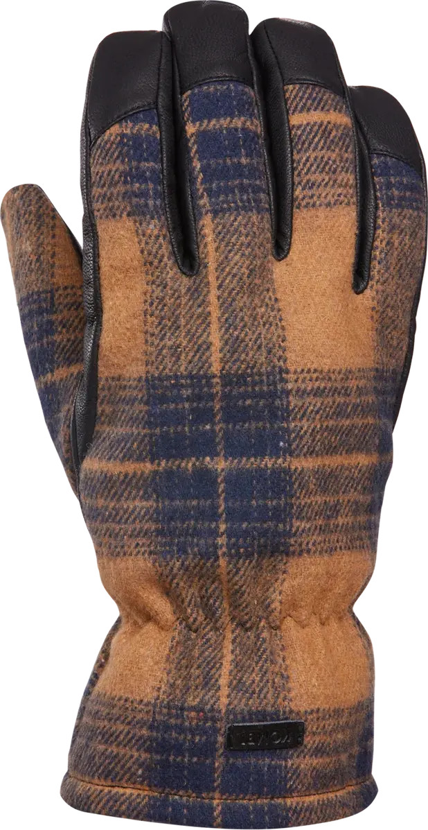 Kombi Men’s Lumberjack Wool Blend Gloves Brown Tartan