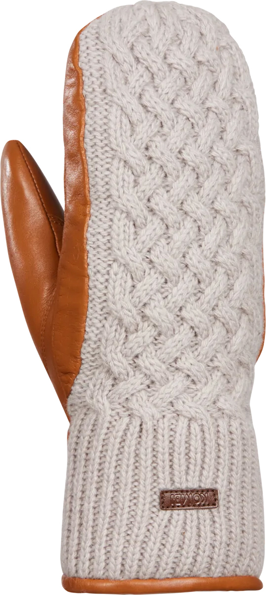 Kombi Women’s Ariana Leather and Knit Mittens Moonstone