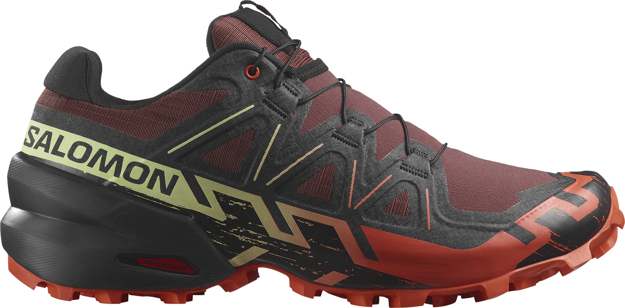 Salomon Men's Speedcross 6 Rum Raisin/Cherry Tomato/Cognac, Rum Raisin / Cherry Tomato / Cognac, 46 2/3