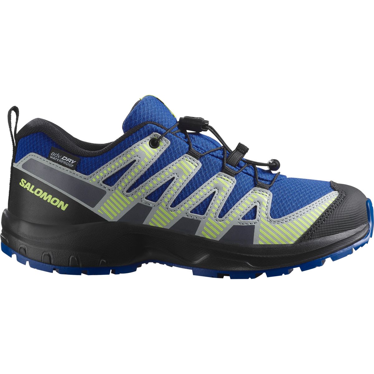 Salomon Kids' XA Pro V8 Waterproof Nautical Blue/black/sharp Green