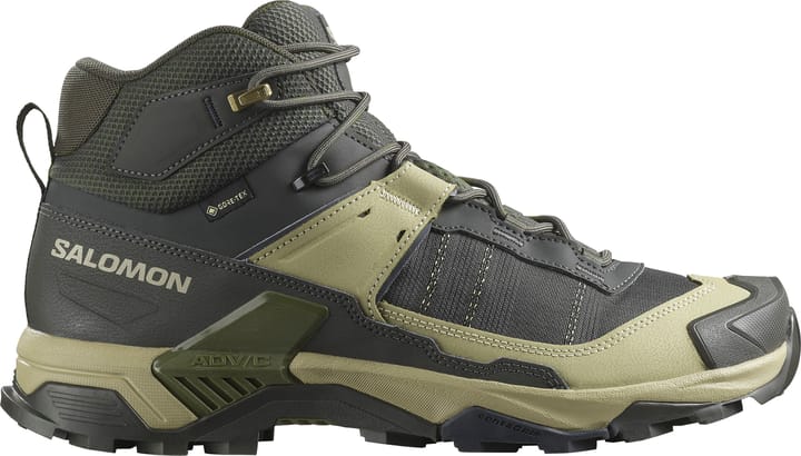 Salomon Men's X Ultra 5 Mid GORE-TEX Peat/gray Green/blue Nights Salomon