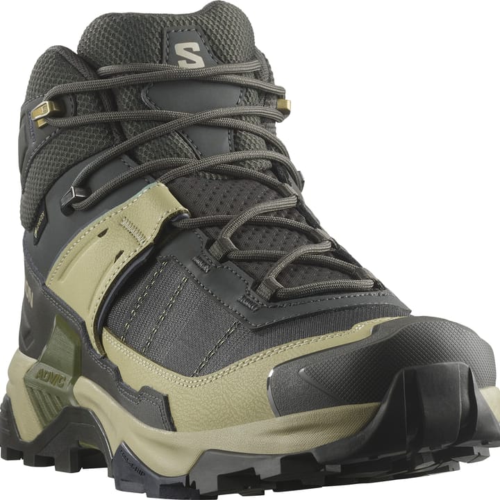 Salomon Men's X Ultra 5 Mid GORE-TEX Peat/gray Green/blue Nights Salomon