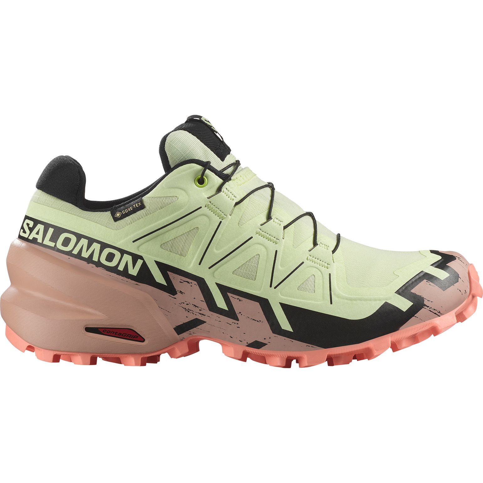 Salomon Women's Speedcross 6 GORE-TEX Lime Cream/Mahogany Rose/Black