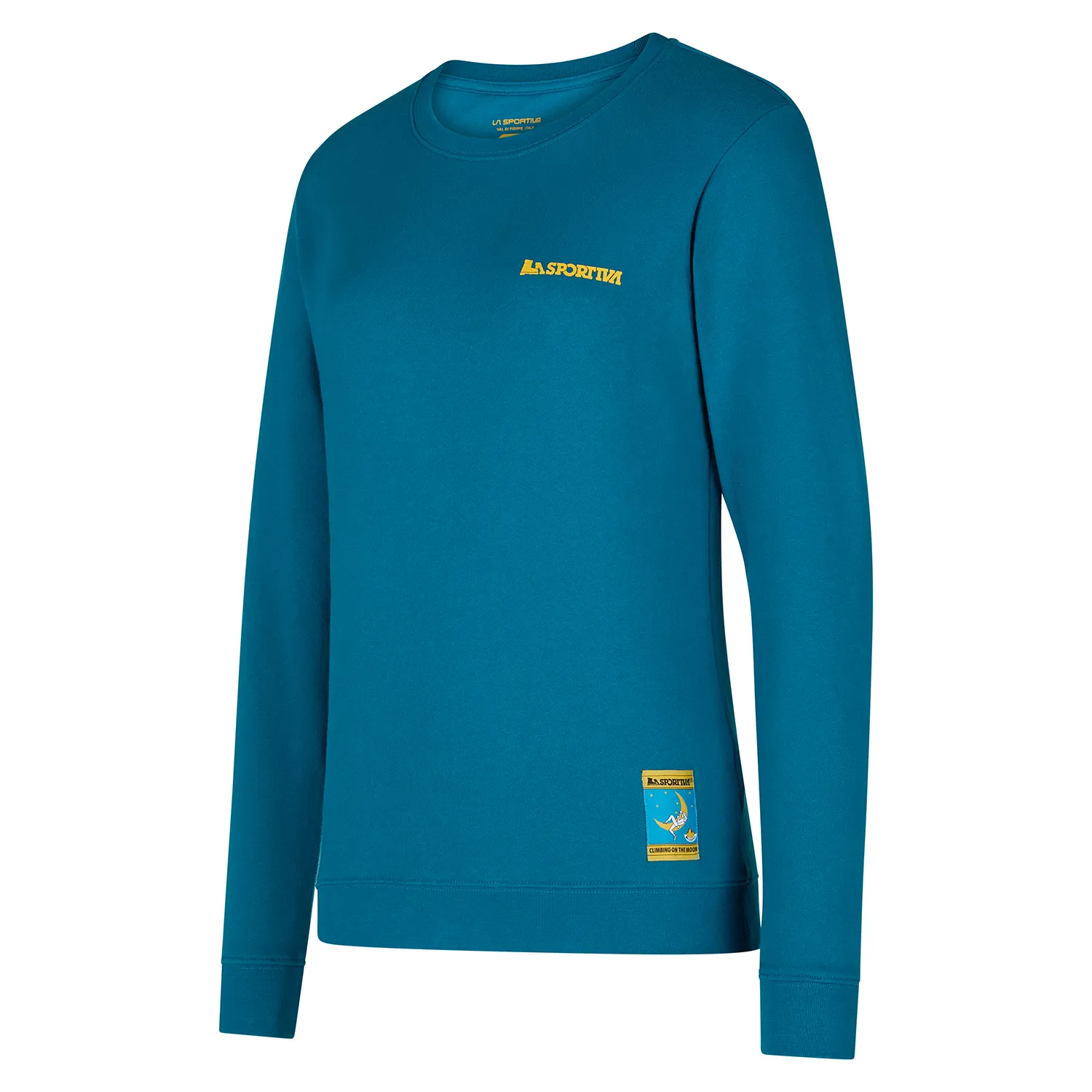 La Sportiva Women’s Climbing On The Moon Sweatshirt Turchese/Giallo