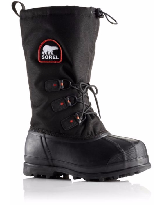 black and red sorel boots