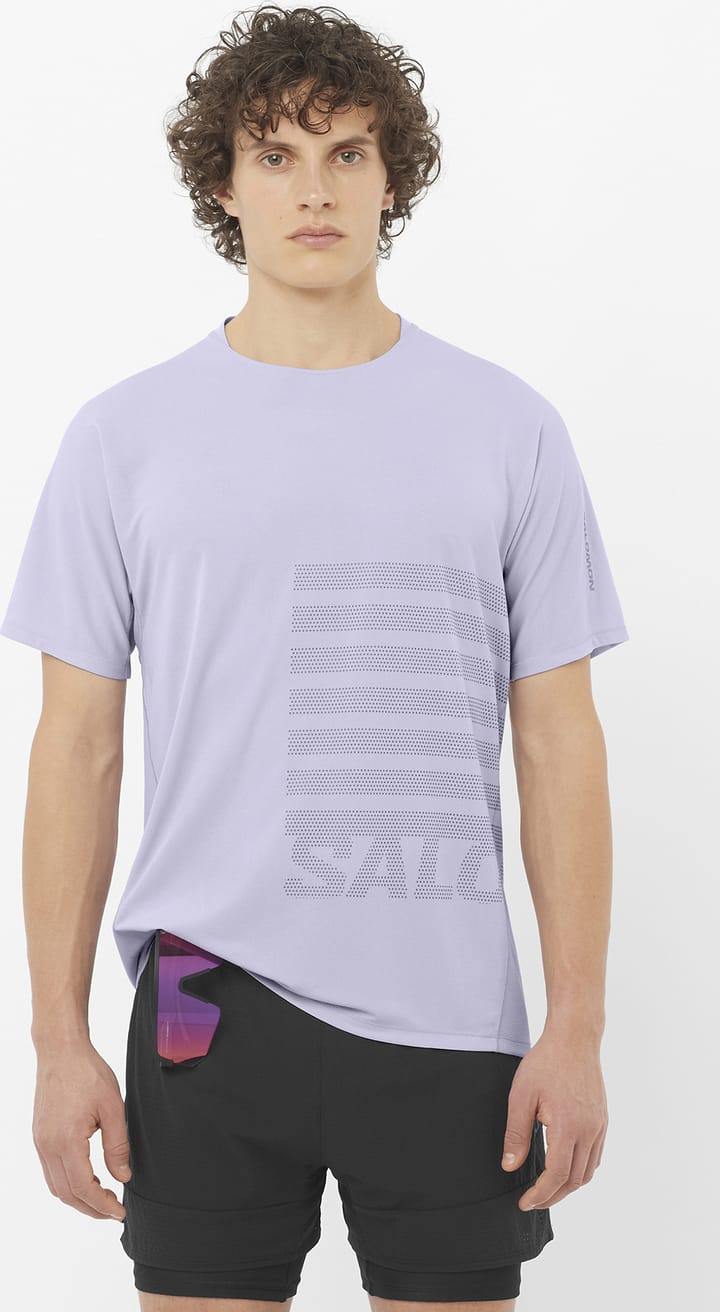 Salomon Men's Sense Aero Graphic Tee GFX Cosmic Sky/castelrock/ Salomon