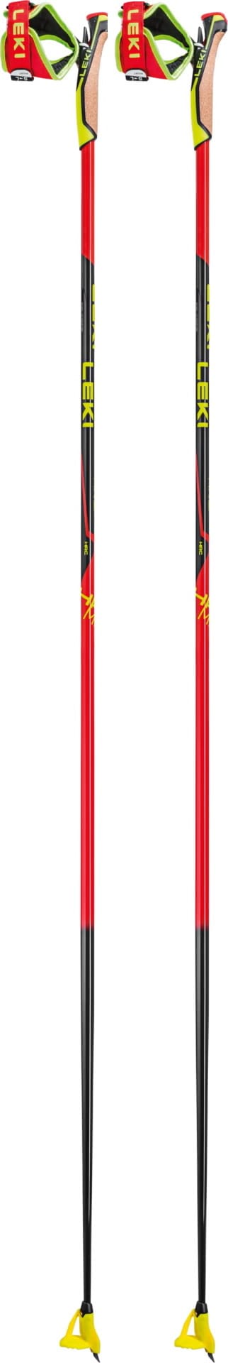 Leki HRC Max Shark Bright Red-Neonyellow-Carbon Structure Leki