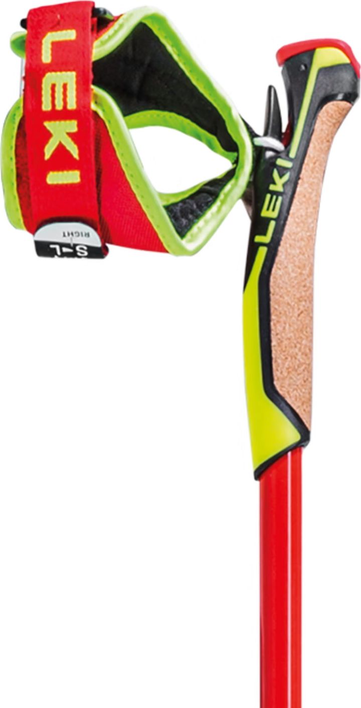 Leki HRC Max Shark Bright Red-Neonyellow-Carbon Structure Leki