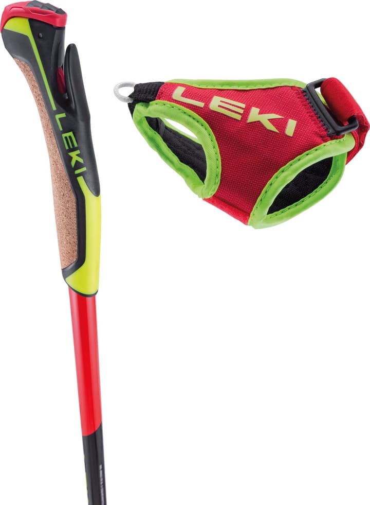 Leki HRC Max Shark Bright Red-Neonyellow-Carbon Structure Leki