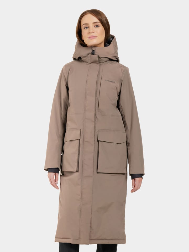 Didriksons Women's Leya Parka Long 3 Mocha Brown Didriksons