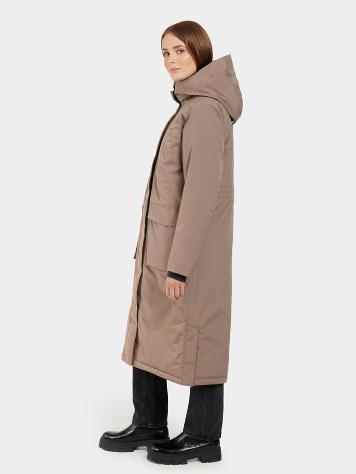 Didriksons Women's Leya Parka Long 3 Mocha Brown Didriksons