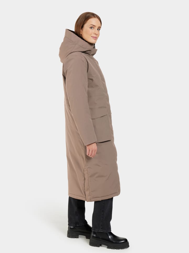 Didriksons Women's Leya Parka Long 3 Mocha Brown Didriksons