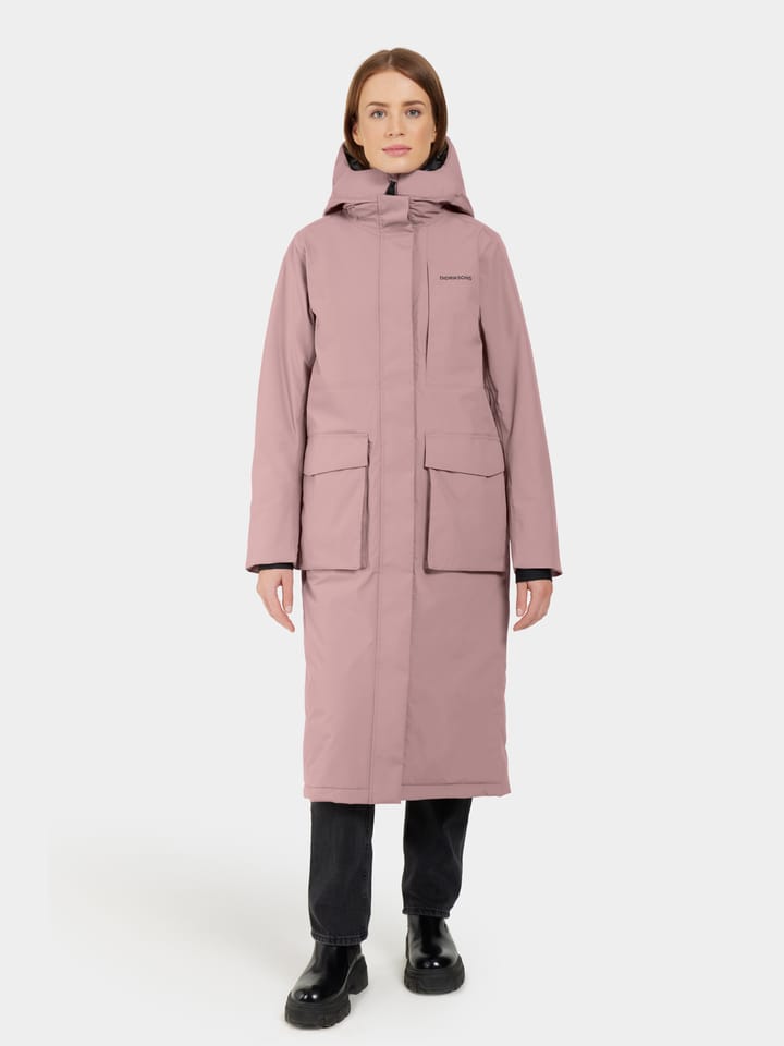 Didriksons Women's Leya Parka Long 3 Faded Wine Didriksons