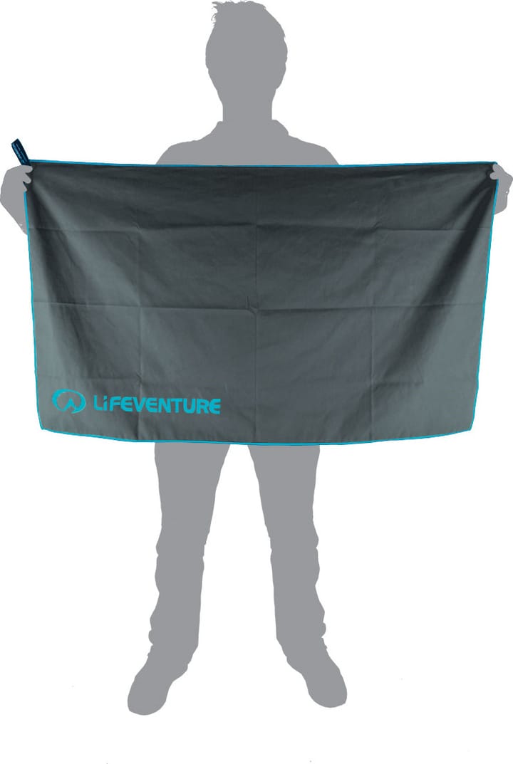 Lifeventure Recycled Softfibre Trek Towel Large Grey Lifeventure