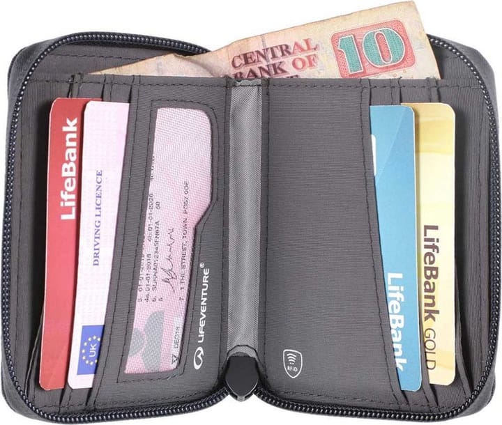 Lifeventure RFiD Bi-Fold Wallet Recycled Grey Lifeventure