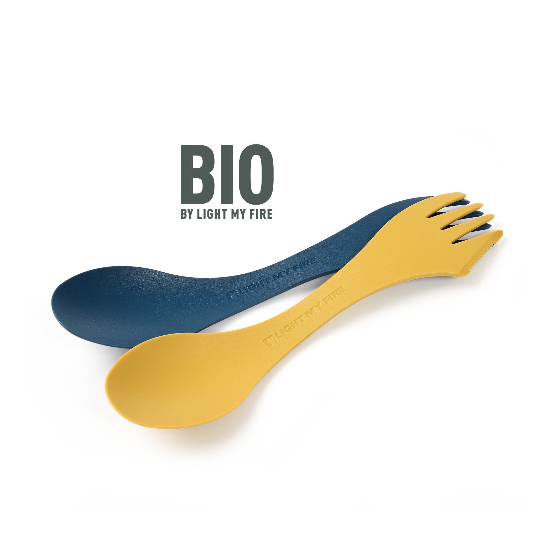 Light My Fire Spork Medium Bio 2-pack  Musty Yellow/Hazy Blue