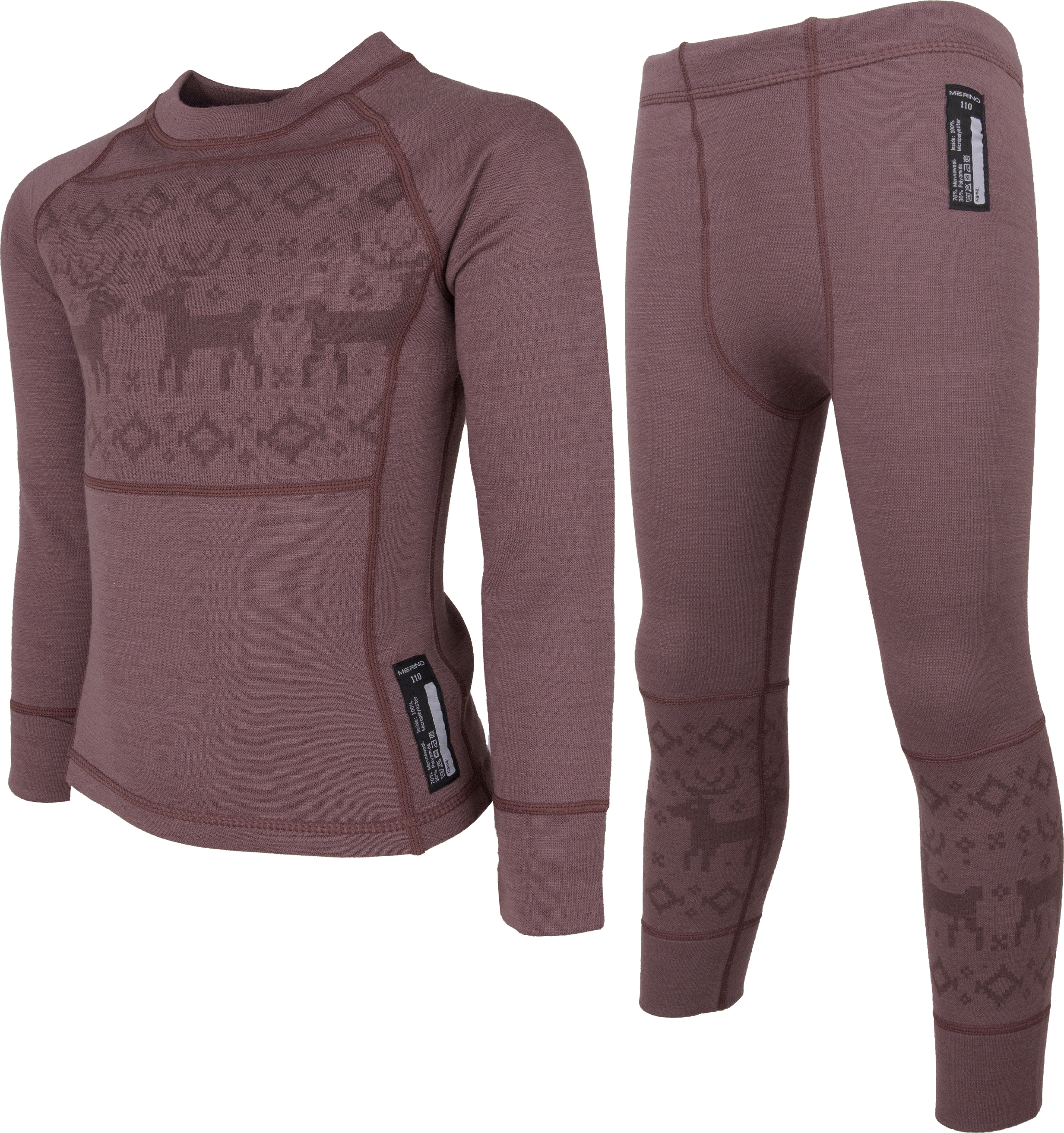 Lindberg Kids’ Kåbdalis Merino Set Dusty Mauve