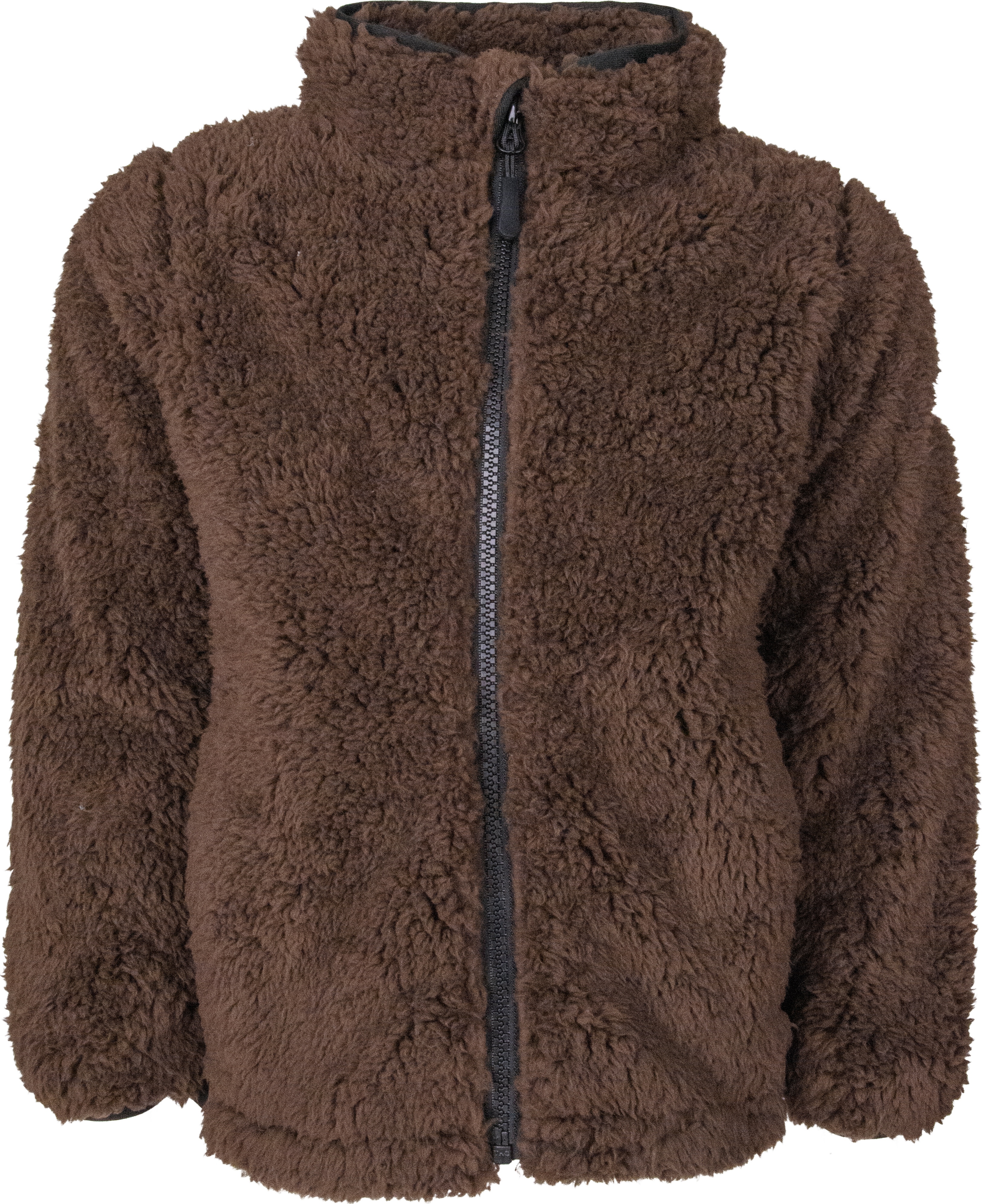 Lindberg Kids’ Muddus Pile Jacket Windfleece Dark Brown