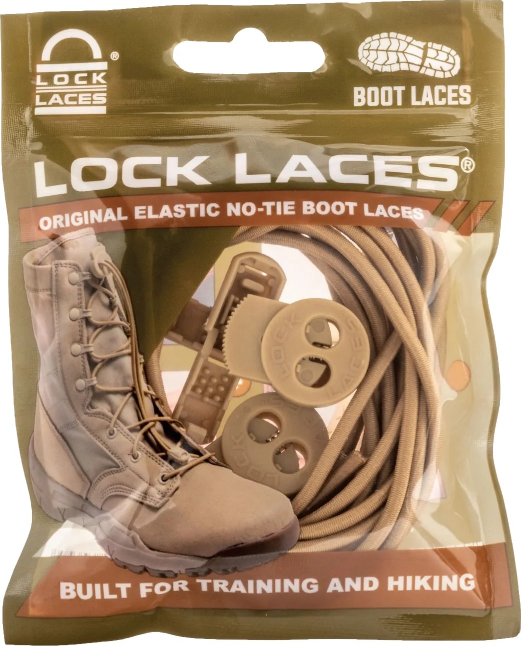 Lock Laces 72″ Shoelaces Tan