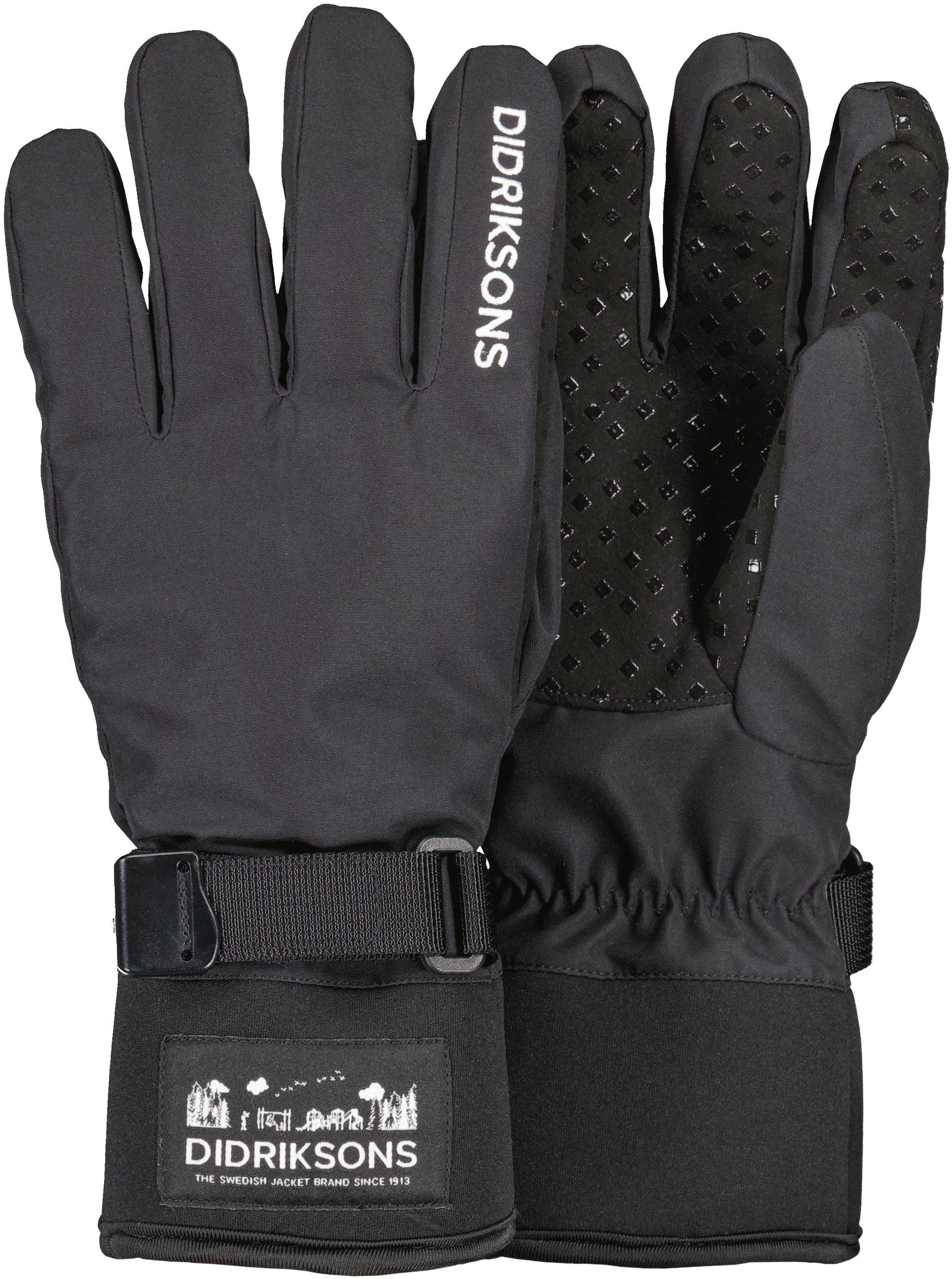 Didriksons Kids’ Lovas Five Finger Gloves 2 Black