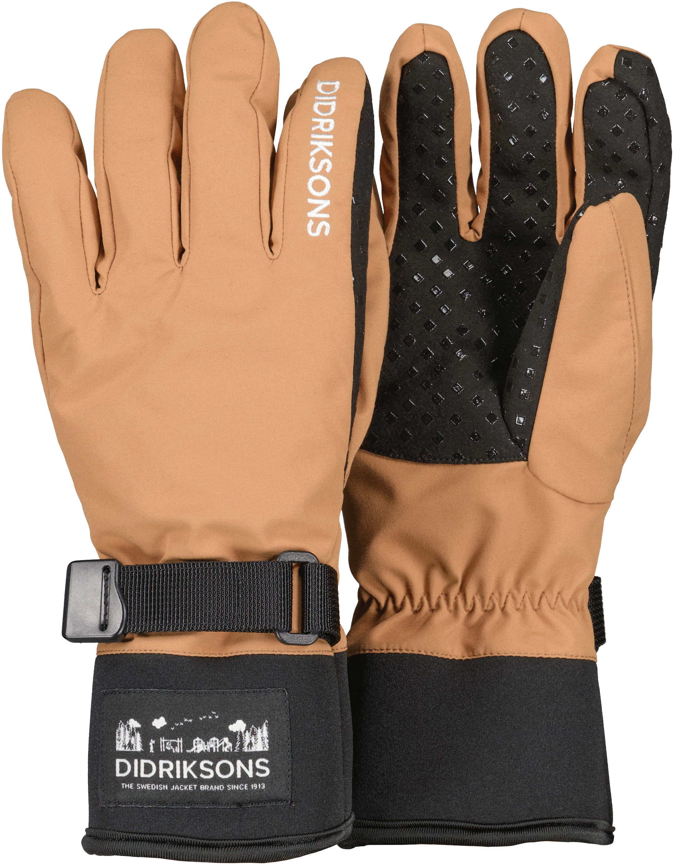 Didriksons Kids’ Lovas Five Finger Gloves 2 Almond Brown