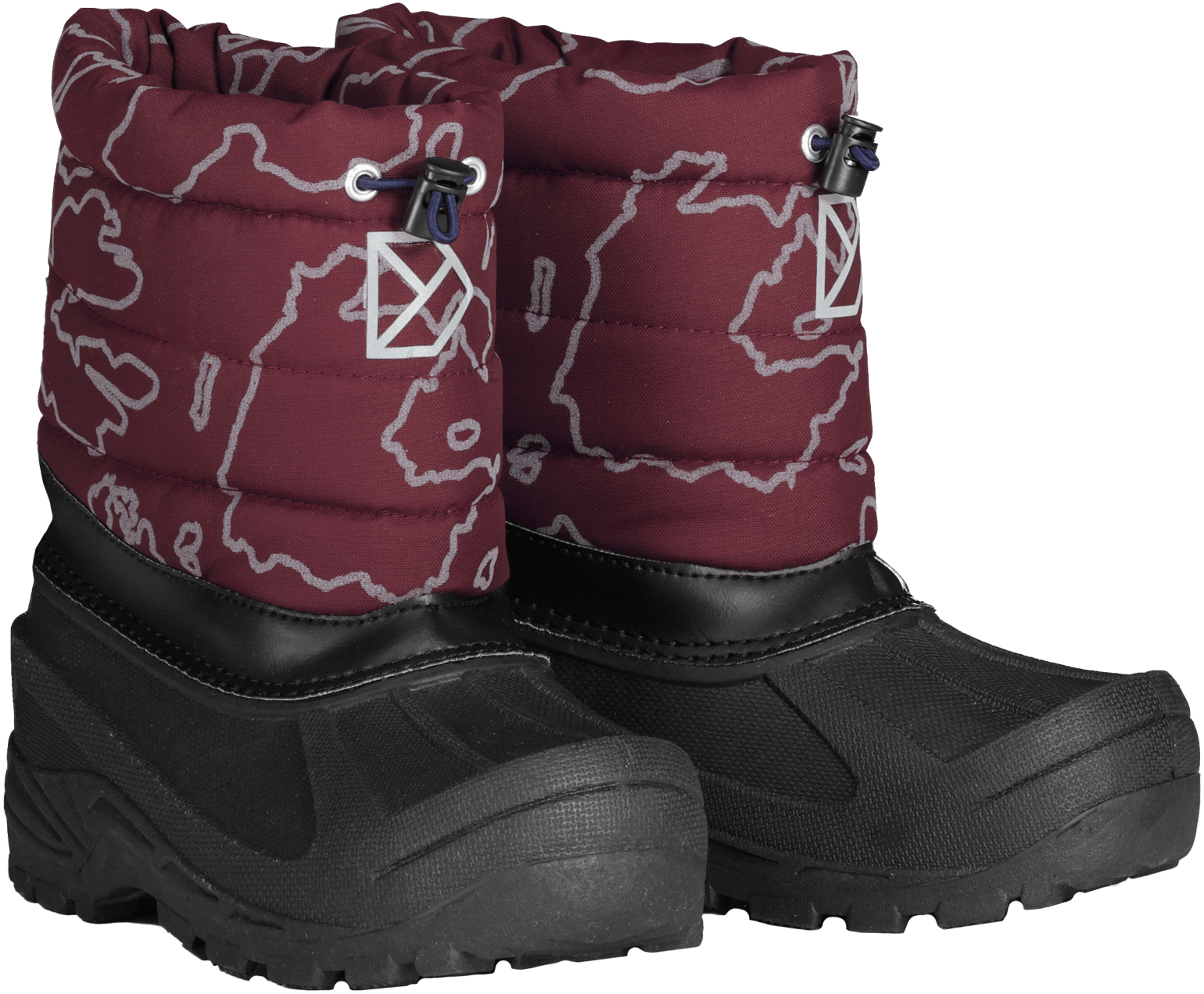 Didriksons Kids' Lumi Boots Grundsund Reflective Wine