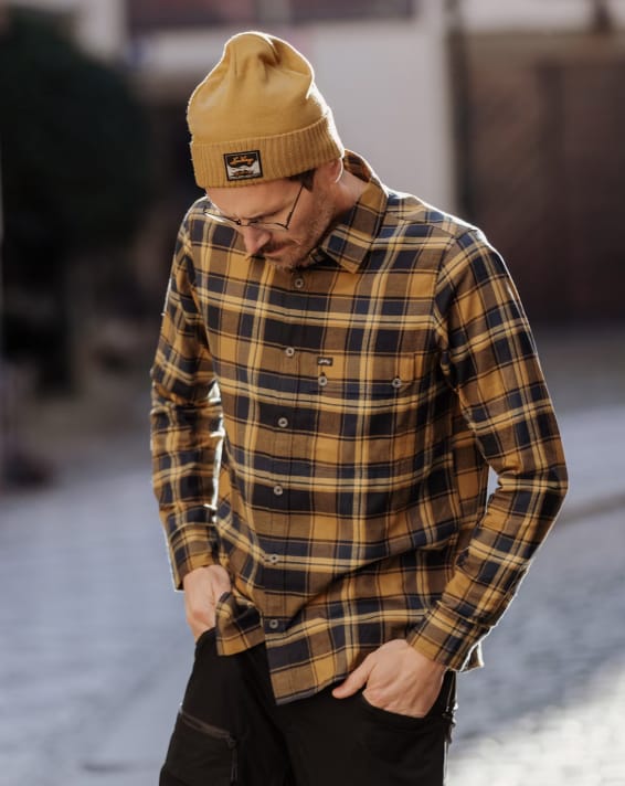 Lundhags Järpen Plaid Flannel Shirt Olive Lundhags