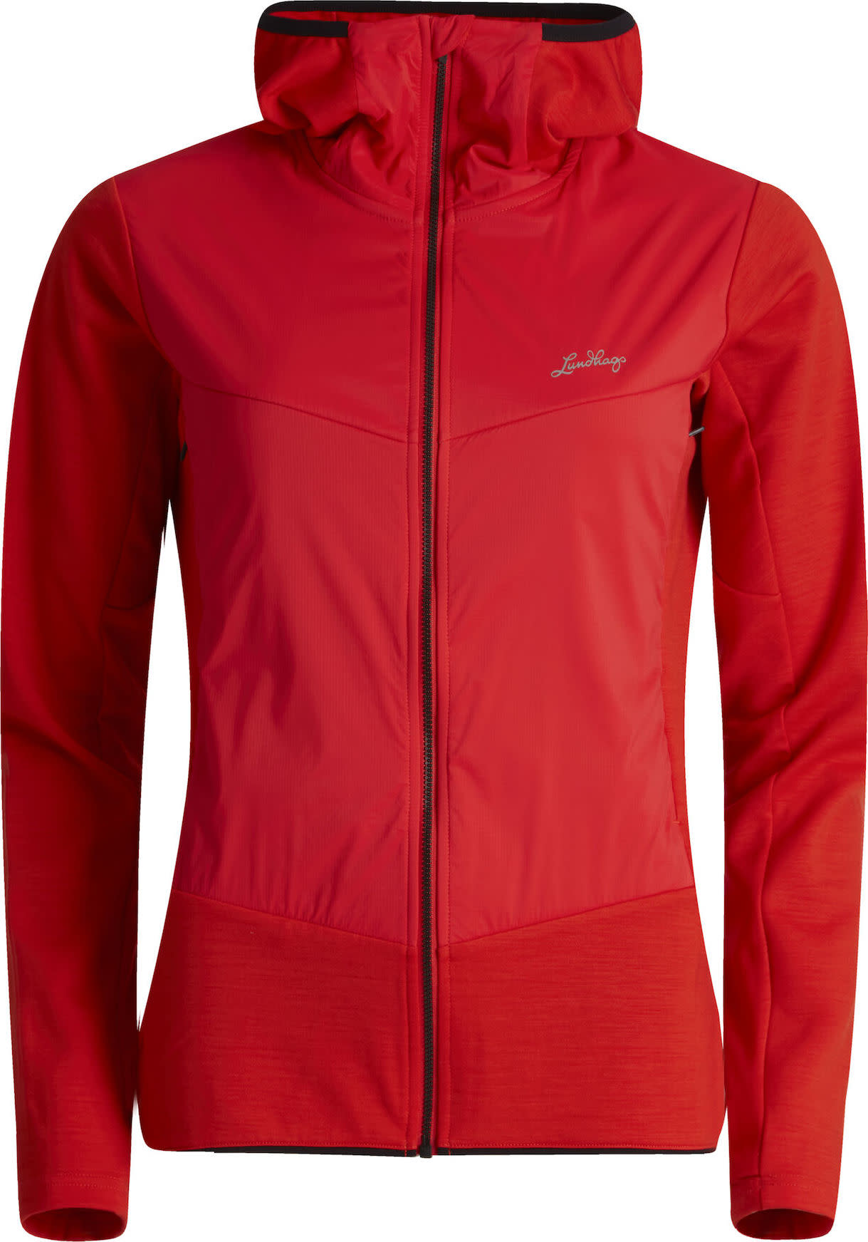 Lundhags Women’s Padje Merino Block Hoodie  Lively Red