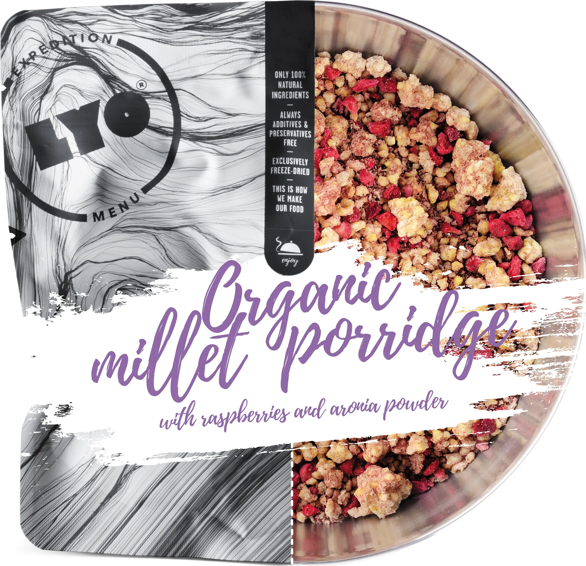 Lyofood Organic Millet Porridge With Raspberries Onecolour