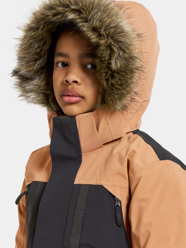 Didriksons Kids' Magnetit Parka 2 Almond Brown Didriksons