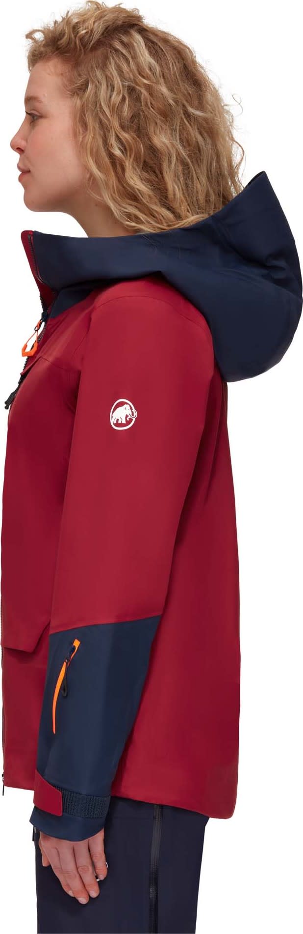 Mammut Haldigrat Air Hs Hooded Jacket Women Blood Red Marine  Tourenskijacken Damen : Snowleader