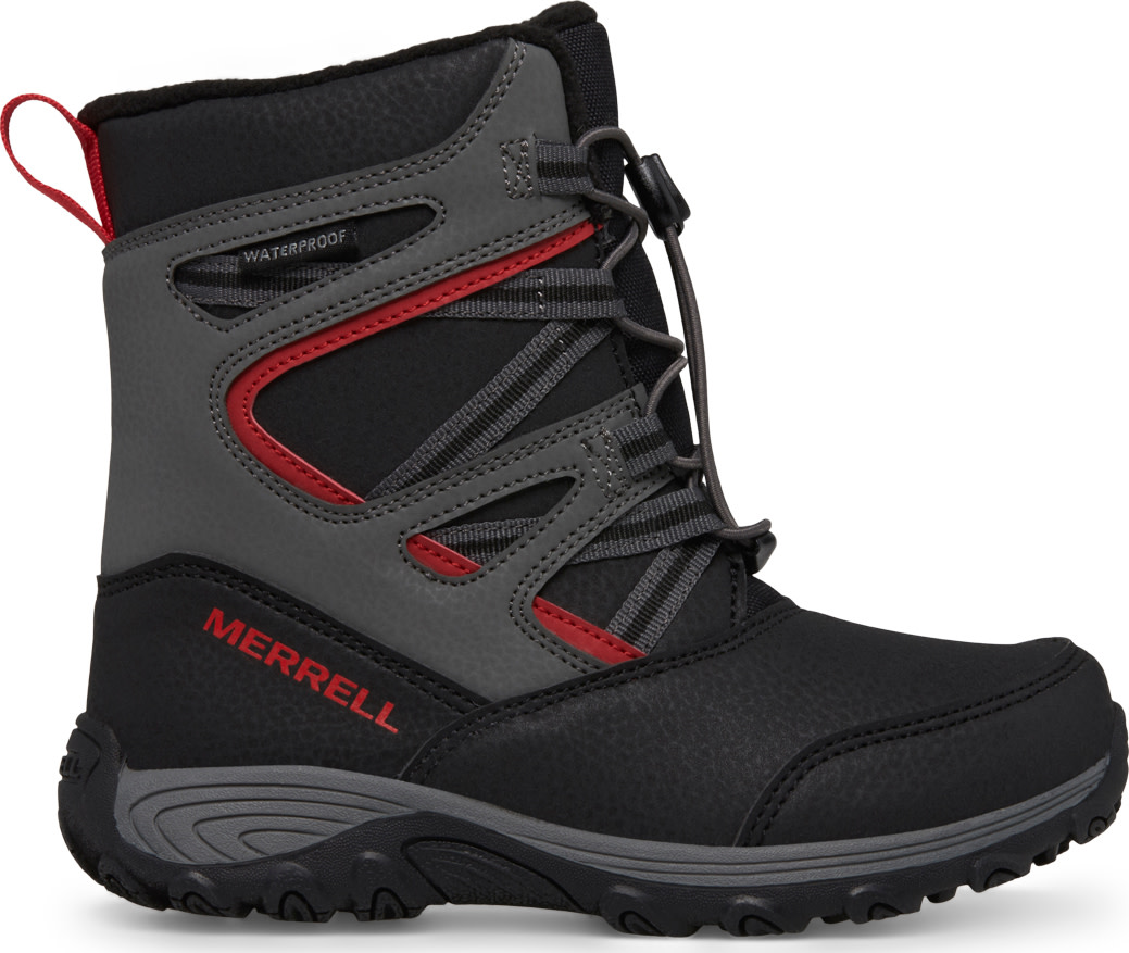 Merrell Kids’ Outback Snow Boot 2.0 Waterproof Grey/Black/Red