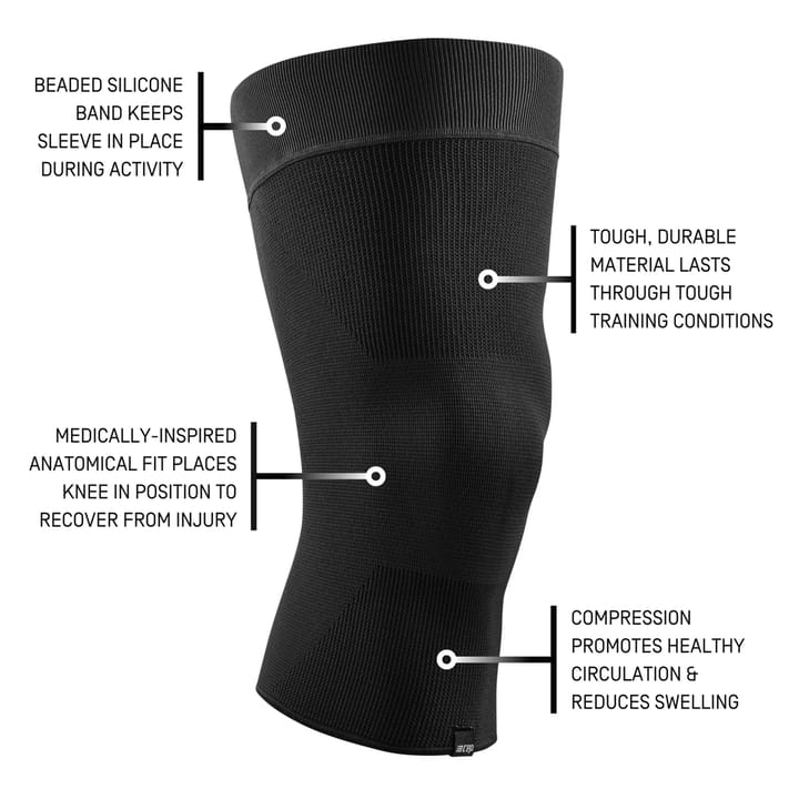 CEP Cep Mid Support, Knee Sleeve, Unx Black CEP