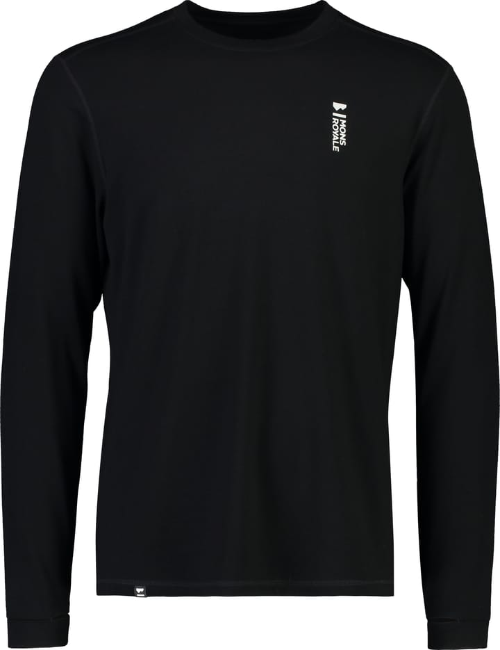 Mons Royale Men's Cascade Merino Flex 200 Long Sleeve Black Mons Royale