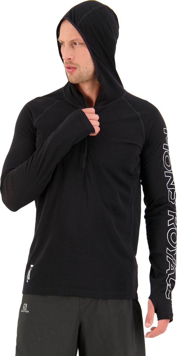 Mons Royale Men's Temple Tech Hood Black Mons Royale