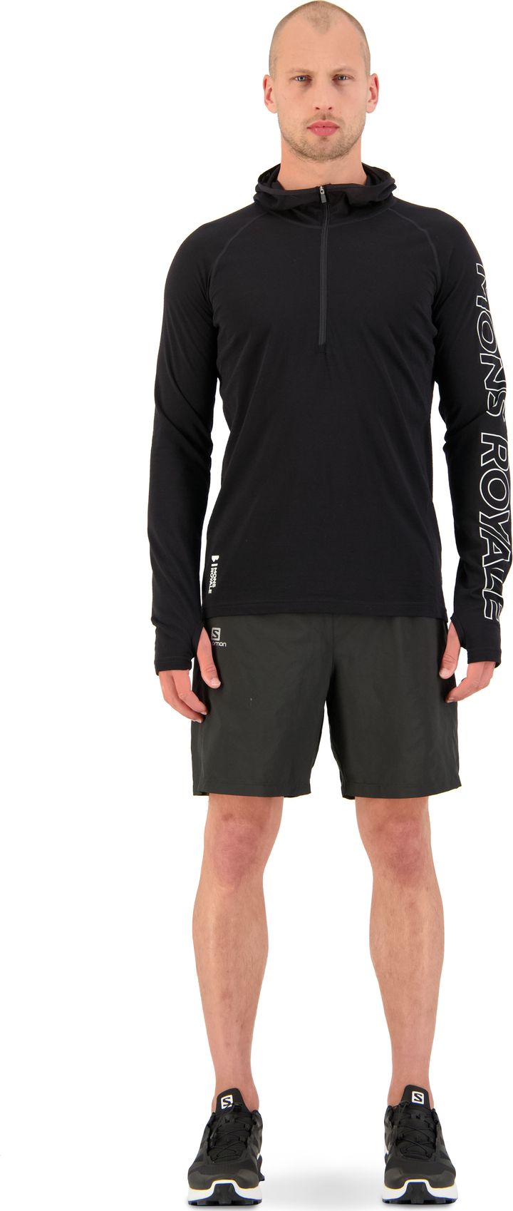 Mons Royale Men's Temple Tech Hood Black Mons Royale