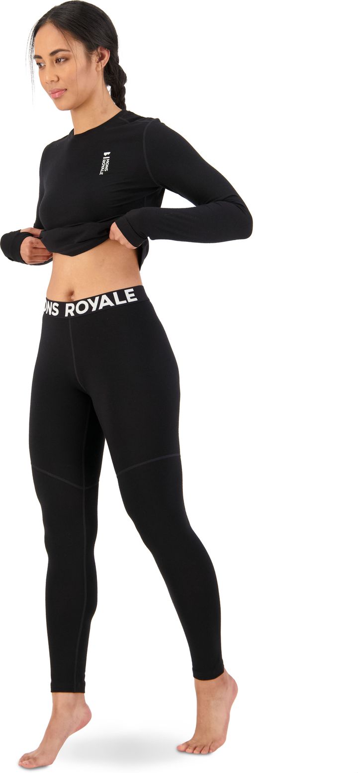 Mons Royale Women's Cascade Merino Flex 200 Legging Black Mons Royale