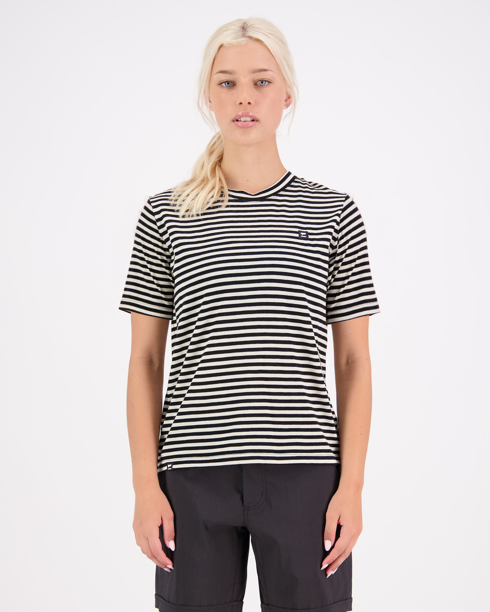 Mons Royale Women's Icon Merino Air-Con Relaxed Tee Mr Stripe